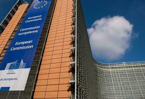 a berlaymont construção dentro Bruxelas foto