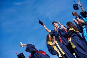 estudantes graduados do ensino médio foto