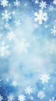inverno azul céu com queda neve, floco de neve. feriado inverno fundo para alegre Natal e feliz Novo ano. ilustração foto
