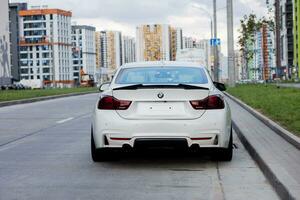 Minsk, bielorrússia, Outubro 2023 - Prestigiado alemão BMW foto