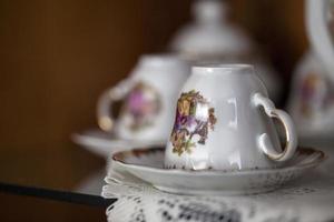 copo de café trukish tradicional de bebida quente foto