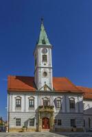 famoso cidade corredor às rei tomislav quadrado dentro varazdin, Croácia foto