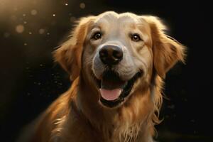 brincalhão cachorro perfeito face e olhos altamente detalhado ai generativo foto