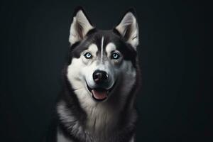 brincalhão cachorro perfeito face e olhos altamente detalhado ai generativo foto