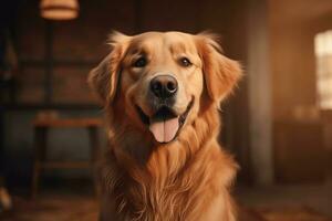 brincalhão cachorro perfeito face e olhos altamente detalhado ai generativo foto