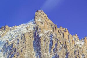 Aiguille du midi às chamonix, mont blanc maciço, Alpes, França foto