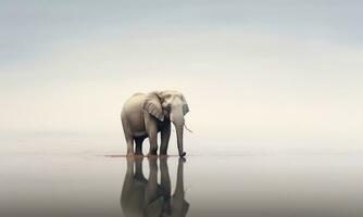 animal mundo em uma mínimo fundo, elefante. ai gerado. pró foto. foto