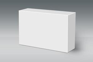 Caixa branca 3D no solo foto