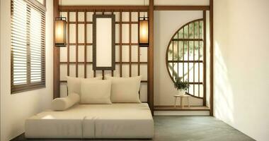 cama quarto original - japonês estilo interior Projeto. foto