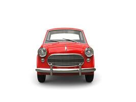 restaurado vermelho vintage compactar carro - frente Visão foto
