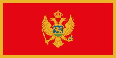 a oficial atual bandeira do Montenegro. Estado bandeira do Montenegro. ilustração. foto