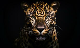 animal mundo em uma mínimo fundo, jaguar. ai gerado. pró foto. foto