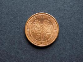moeda de cinco centavos de euro