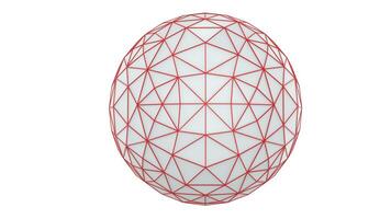 abstrato baixo poli esfera construído Fora do triângulos foto