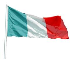 bandeira da itália isolada foto