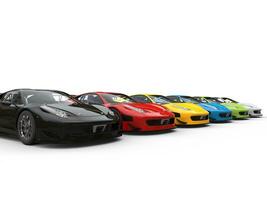 linha do colorida super carros foto