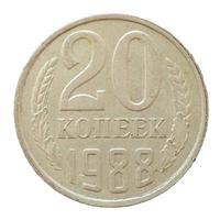Moeda de 20 centavos de rublo, rússia foto