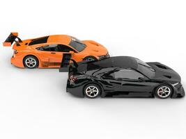 Preto e laranja impressionante conceito Esportes carros foto