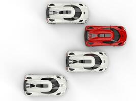 super Esportes carros corrida - vermelho conduzindo a raça foto