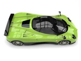 fluorescente verde moderno super carro - topo baixa lado Visão foto