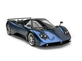 metálico azul impressionante luxo super Esportes carro - beleza tiro foto