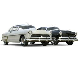 Preto e branco impressionante vintage carros - estúdio tiro foto