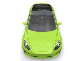 louco verde elétrico o negócio carro - topo baixa Visão foto