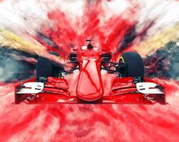 vermelho Fórmula carro - cor explosão foto
