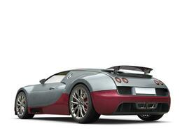 metálico cinzento moderno super Esportes carro com Sombrio vermelho metálico detalhes foto