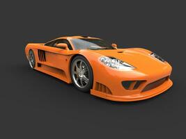 quente laranja moderno super raça carro foto