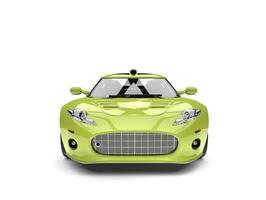 fluorescente verde moderno super Esportes carro - frente Visão foto