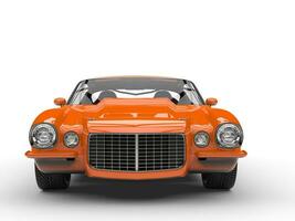 manga laranja vintage americano carro - frente Visão foto