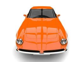 Sombrio laranja vintage raça velozes carro - topo baixa frente Visão foto