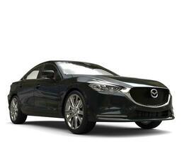 Preto Mazda 6 2018 - 2021 modelo - fechar-se tiro - 3d ilustração - isolado em branco fundo foto