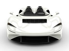 branco moderno luxo conceito super carro - conversível - frente Visão fechar-se foto