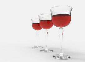 vermelho vinho linha - isolado em branco fundo foto
