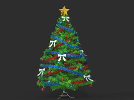 lindo tradicional Natal árvore com lindo decorações foto