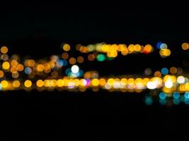 bokeh cidade luzes - noite tiro foto