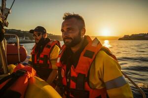 equipe técnica membros respondendo para a emergência foto