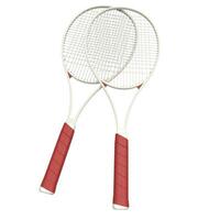 tênis raquetes - branco com vermelho alças foto