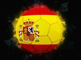 futebol bola - bandeira do Espanha foto