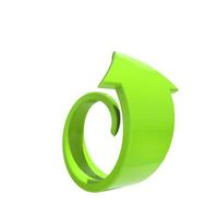 brilhante verde encaracolado seta símbolo foto