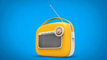 lindo amarelo retro vintage rádio foto