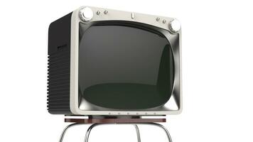 vintage Preto televisão conjunto com branco frente - fechar-se tiro foto