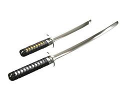 Katana e wakizashi - isolado em branco foto