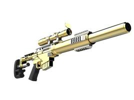 moderno dourado Franco atirador rifle foto