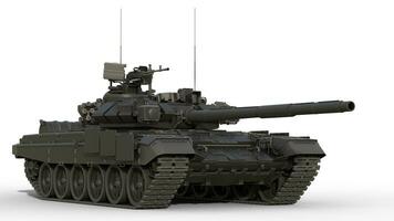 poderoso militares tanque - Sombrio cinzento Preto cor - frente lado Visão foto