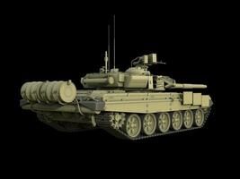 moderno poderoso militares tanque - verde cor - traseiro Visão foto