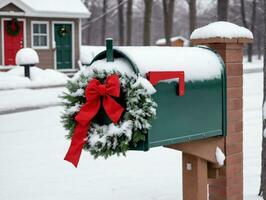 uma verde caixa de correio. ai gerado foto