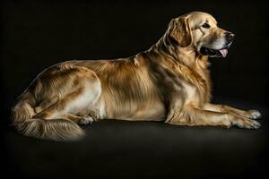 beleza dourado retriever cachorro. neural rede ai gerado foto